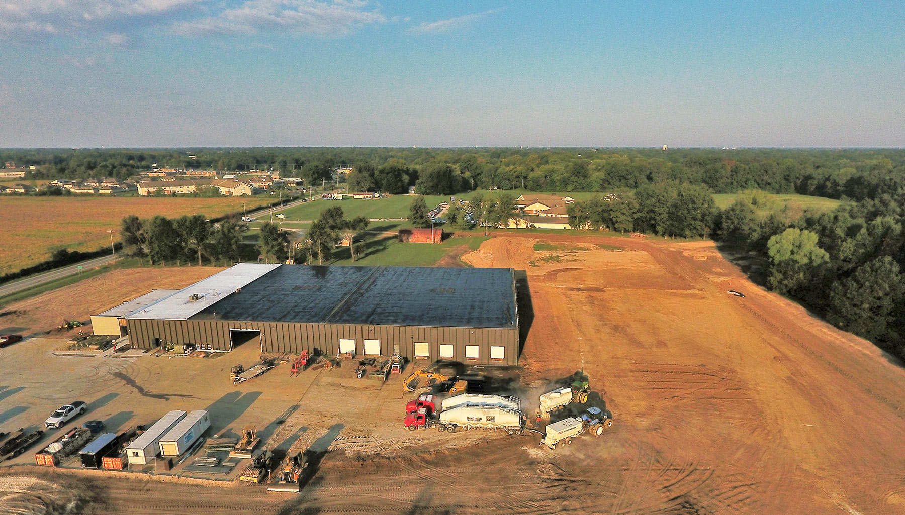 Overhead View of Shores Builders Facility in Centralia, IL