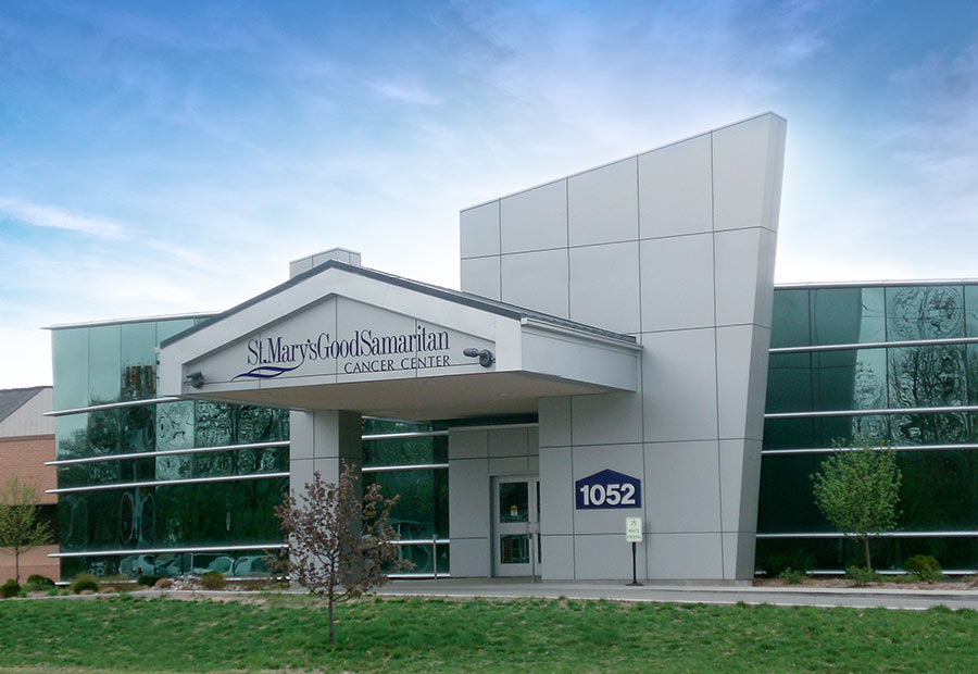 SSM Health St. Mary’s Cancer Center entrance in Mount Vernon, Illinois